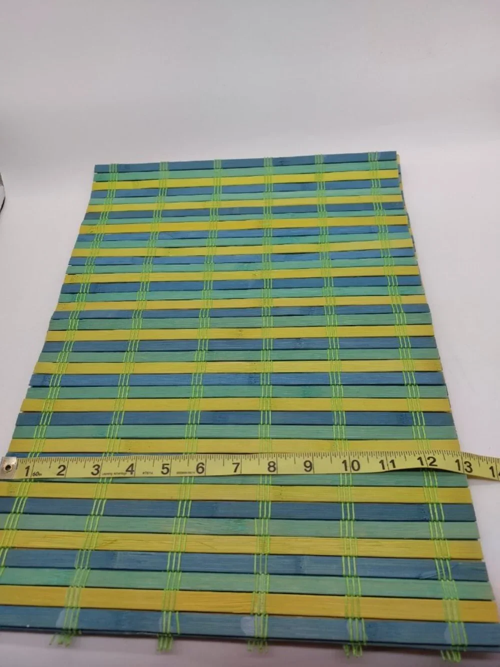Bamboo Placemats Green Yellow Blue Set Of 4
